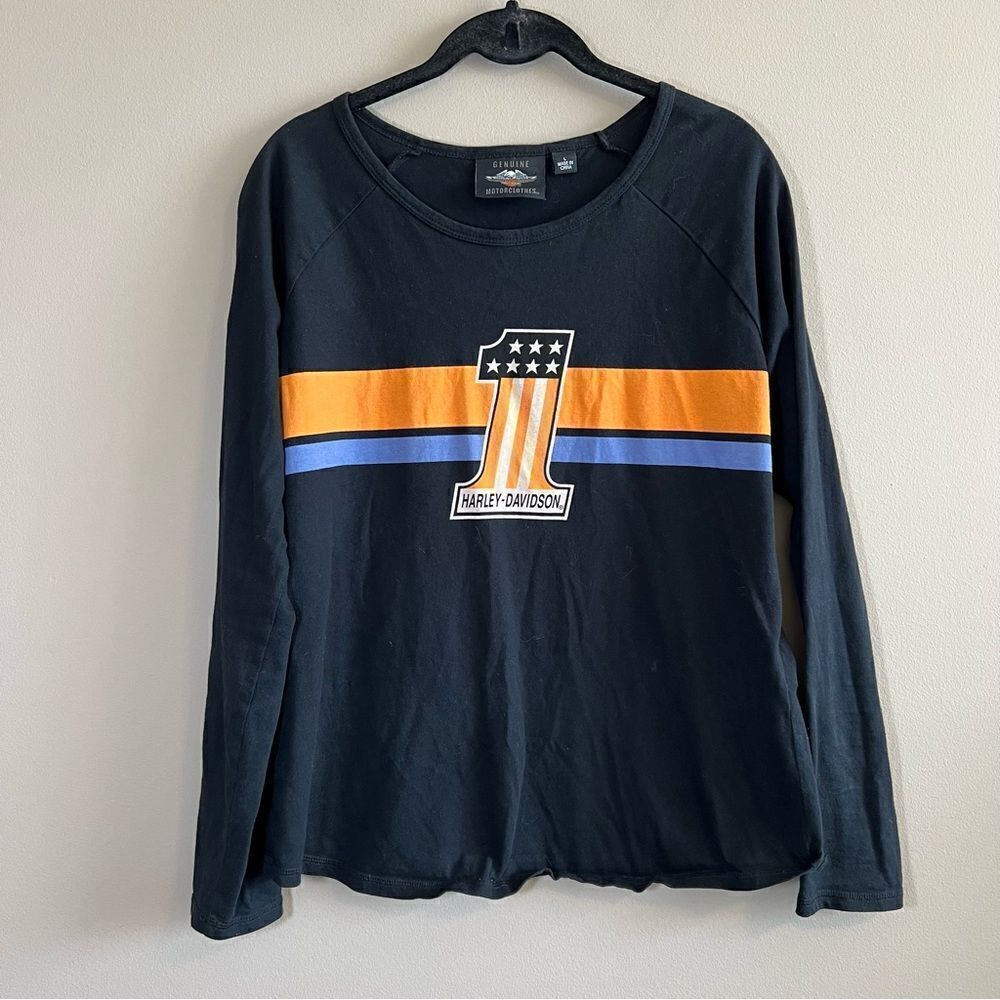 โจ HarleyโDavidson Womenโs Black Long Sleeve ShirtโLargeโ